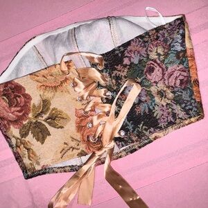 Floral Lace-Up Corset Belt